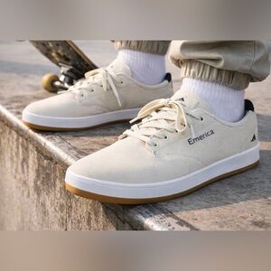 Emerica Romero Skate Shoes – Cream / Off-White – Men’s 9 – New Without Box
